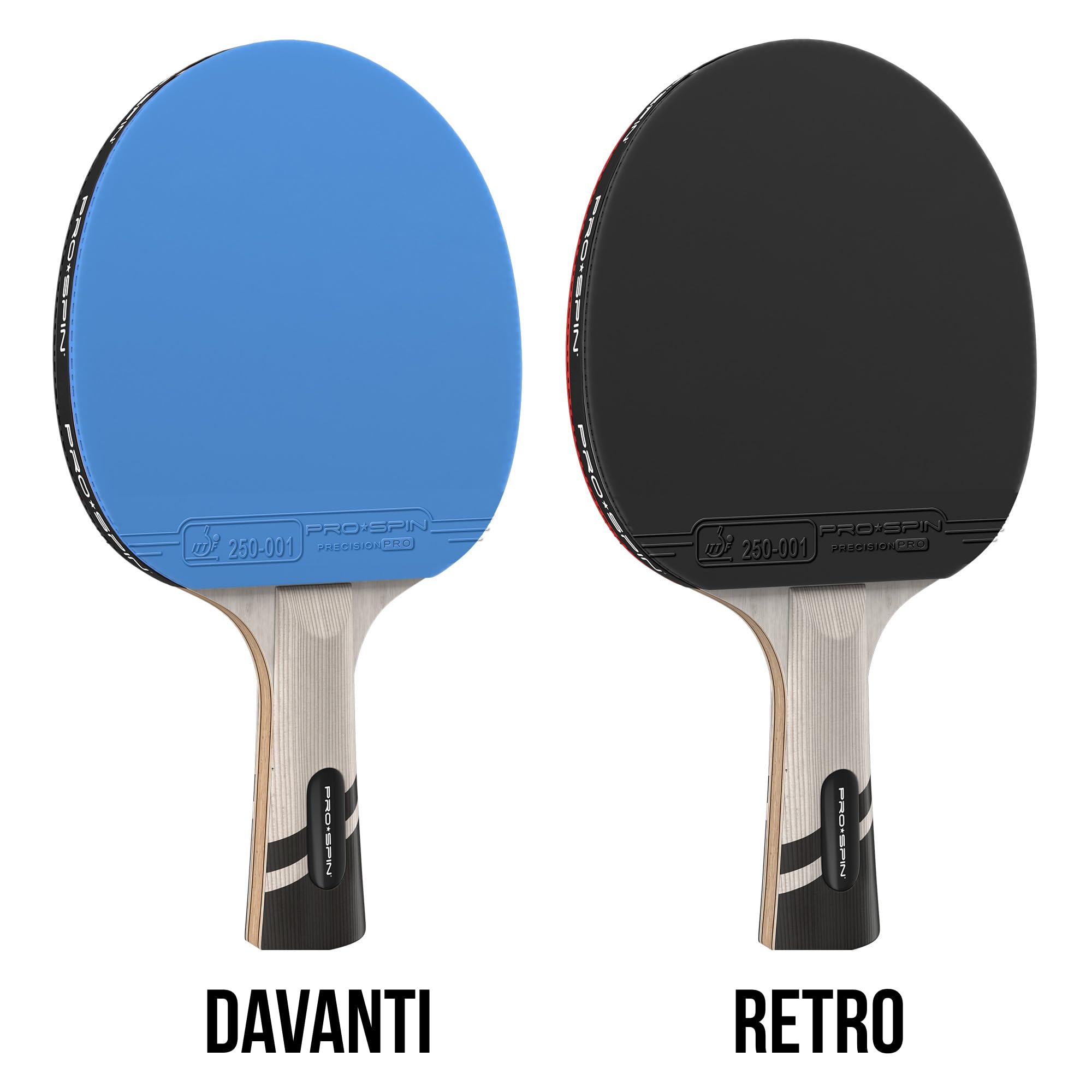 PRO-SPIN Racchetta da Ping Pong – Omologata ITTF in Fibra di Carbonio | Serie Elite a 7 Strati, Gomma Premium, Spugna da 2 mm e Custodia Protettiva