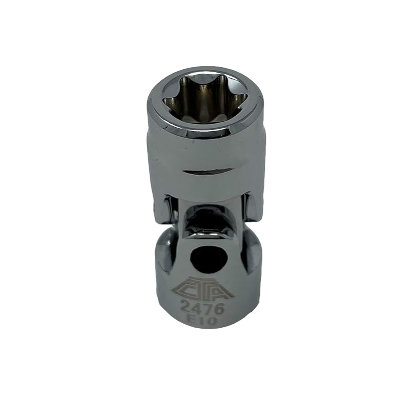 Soquete Estrela E10 CTA Tools 2476 com Junta Universal, Encaixe de 1/4 pol. e Perfil Baixo para BMW e Mercedes-Benz