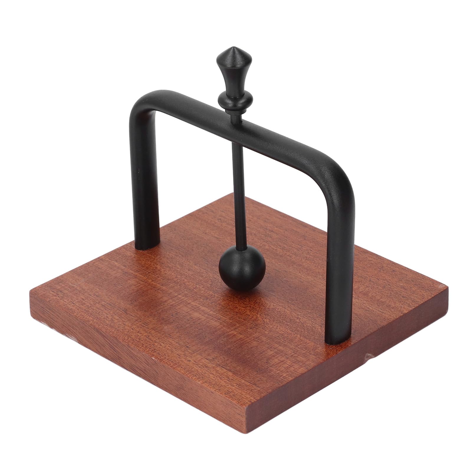 Serviettenhalter mit Hebeball, Massivholzbasis, Metallgestell, eleganter Serviettenspender für Zuhause, Restaurant, Café, langlebig, robust, kompakte Größe 14 x 14 x 14 cm (Black)