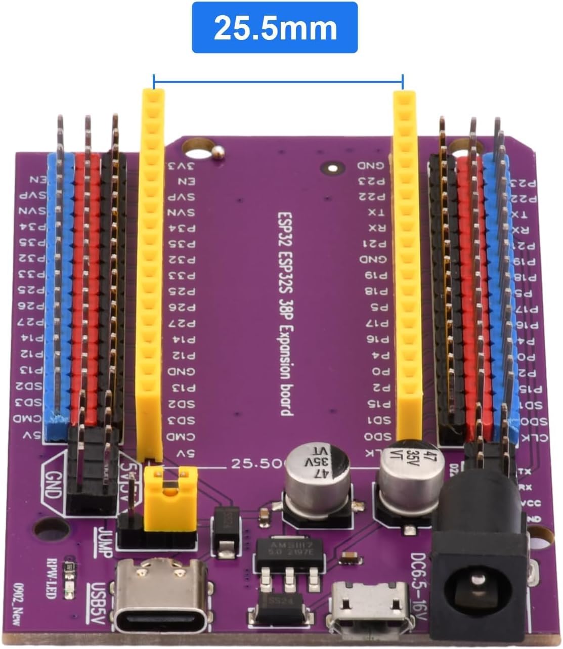 Diymore 2 Pezzi per ESP32 Dev Kit C Breakoutboard NodeMcu per ESP32 Scheda di Sviluppo 2,4 GHz Dual Core WLAN WiFi Bluetooth CP2102 Chip