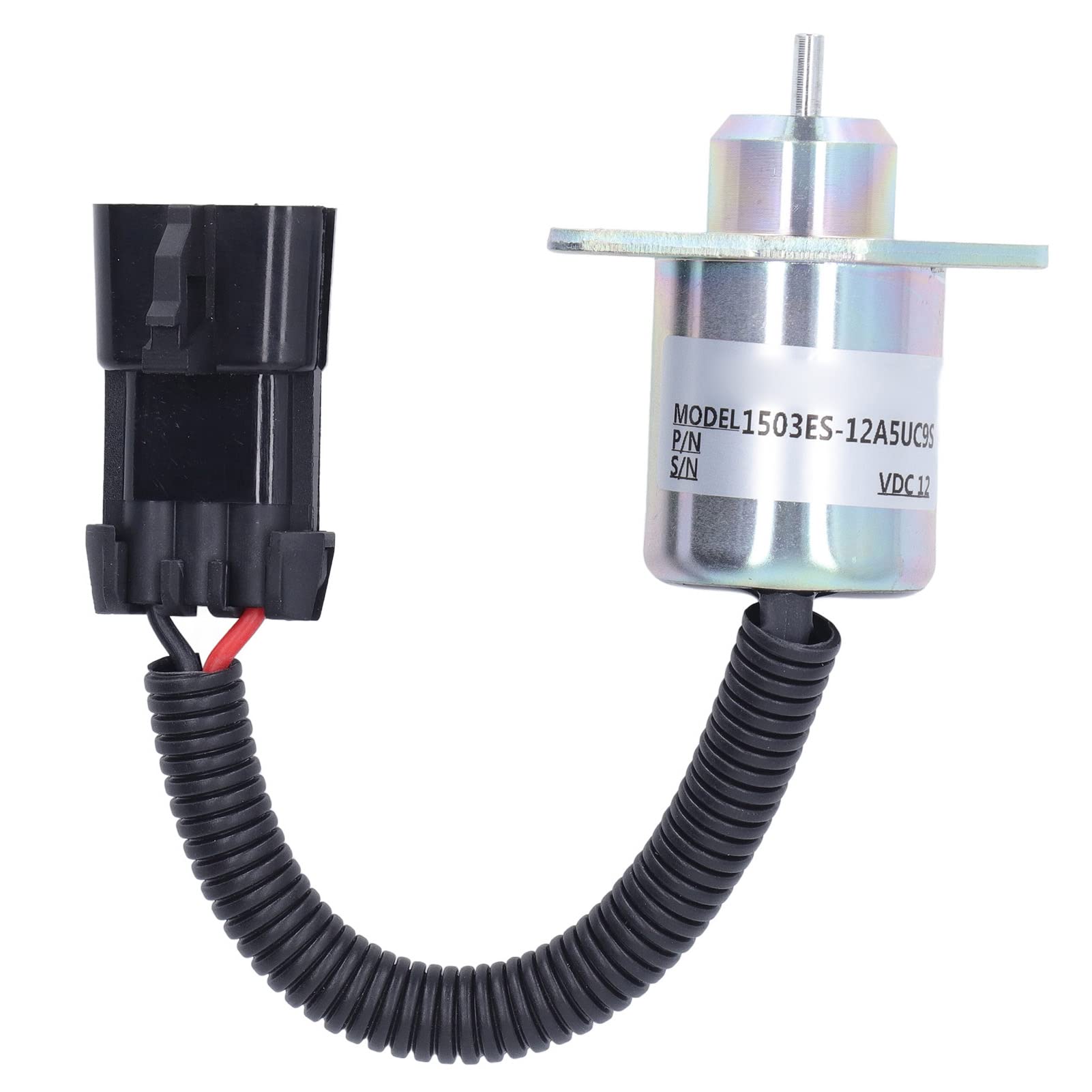 Tbest Válvula Solenoide de Cierre Dc12v 1503es 12a5uc9s Válvula de Cierre de de Acero Inoxidable de Alta Precisión para Reemplazo del Motor D1505 V1505 Oem 2848a278 2848a279