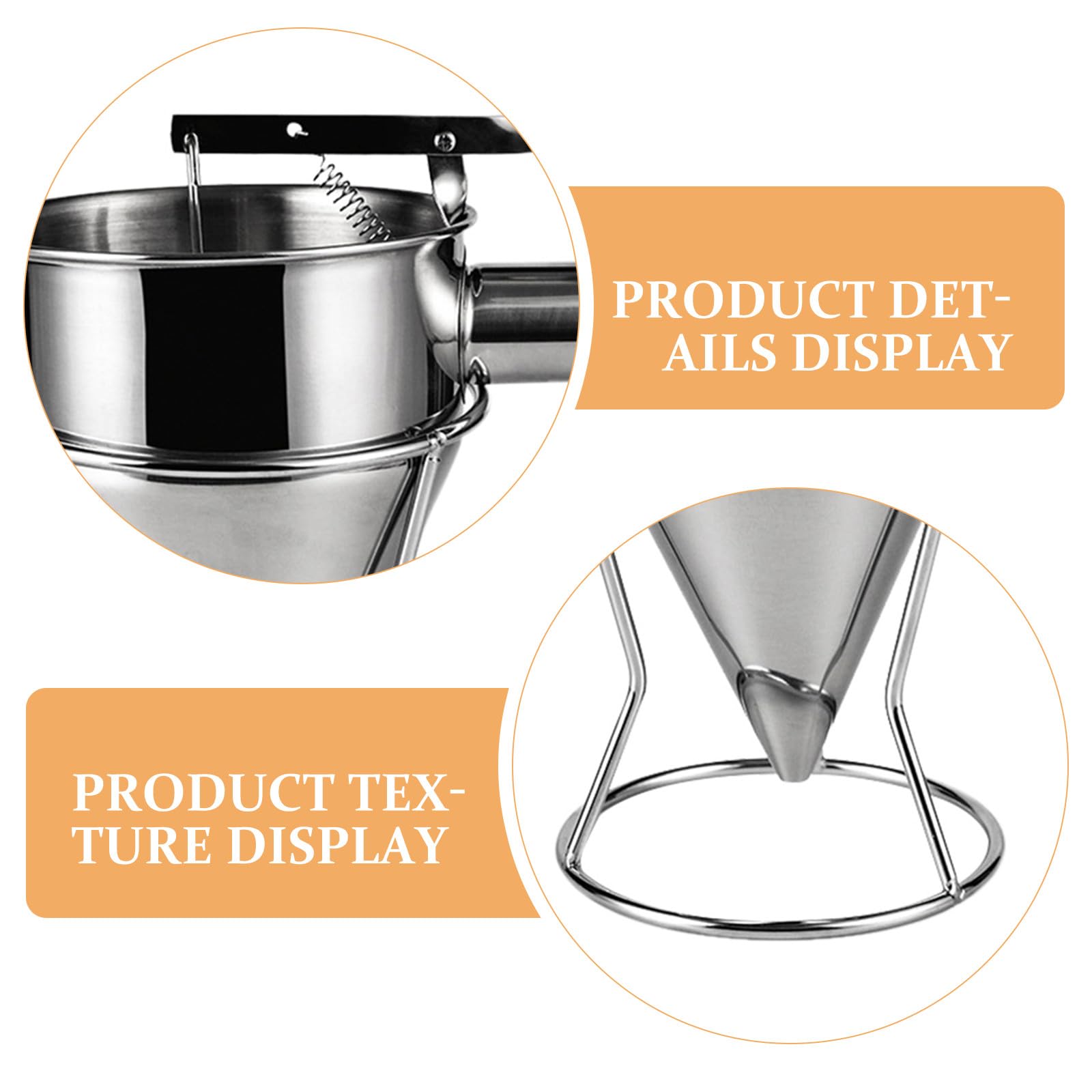 Healeved Embudo Dispensador de Masa con Diseño de Bola de Pulpo en Acero Inoxidable, Mango Desmontable y Fácil de Instalar para Cocina DIY y Repostería