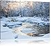 Produktbild Bach in Winterlandschaft Format: 120x80 cm auf Leinwand, XXL riesige Bilder fertig gerahmt mit Keilrahmen, Kunstdruck auf Wandbild mit Rahmen, günstiger als Gemälde oder Ölbild, kein Poster oder Plakat