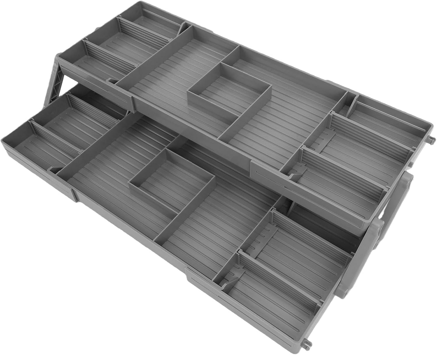 2 Tier Jewelry Drawer Organizer, Foldable Expandable ABS