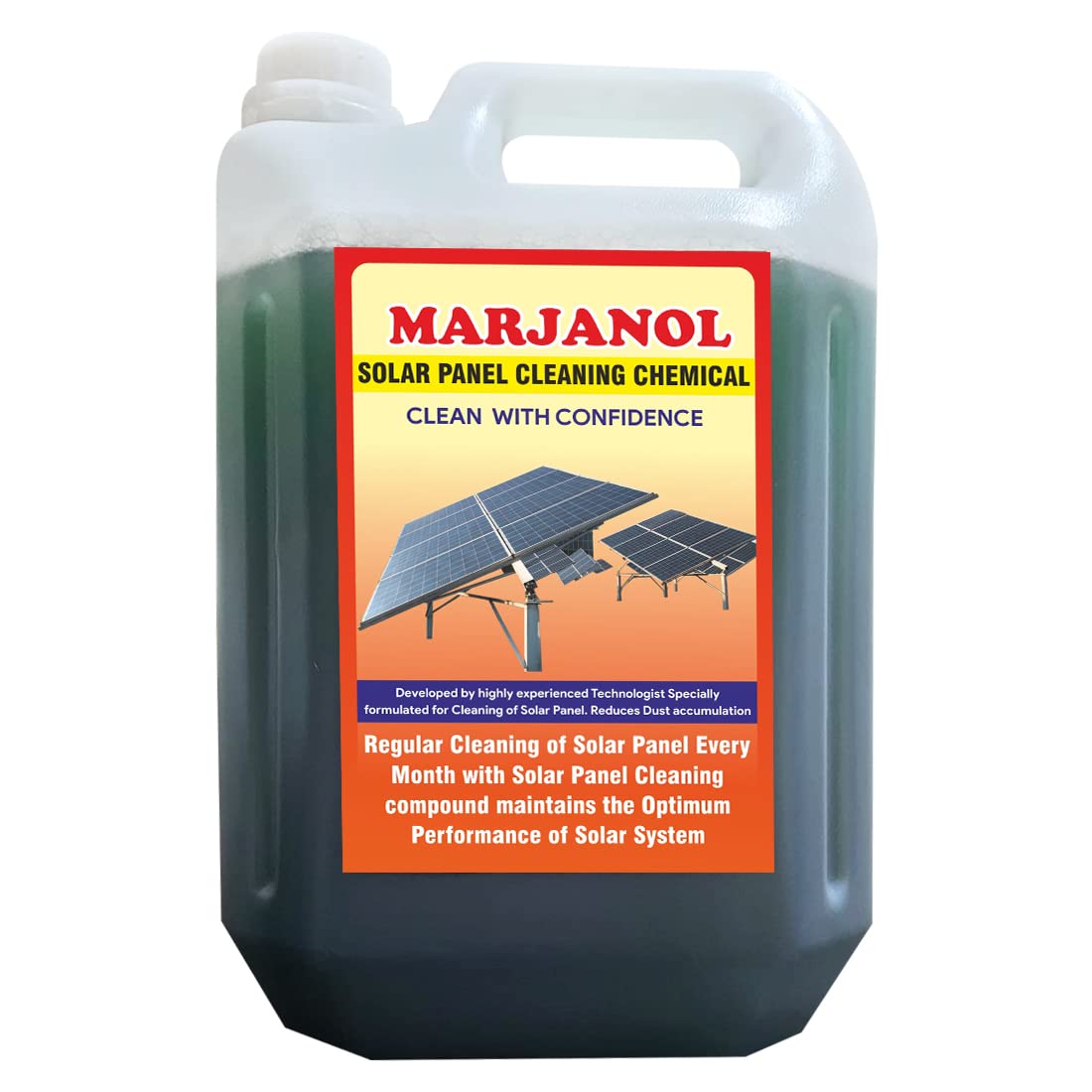 Marjanol Solar Panel Cleaning Liquid Stain Remover 5 Litre (Pack Of 1) (B09TJMVSZZ) Amazon Price History, Amazon Price Tracker