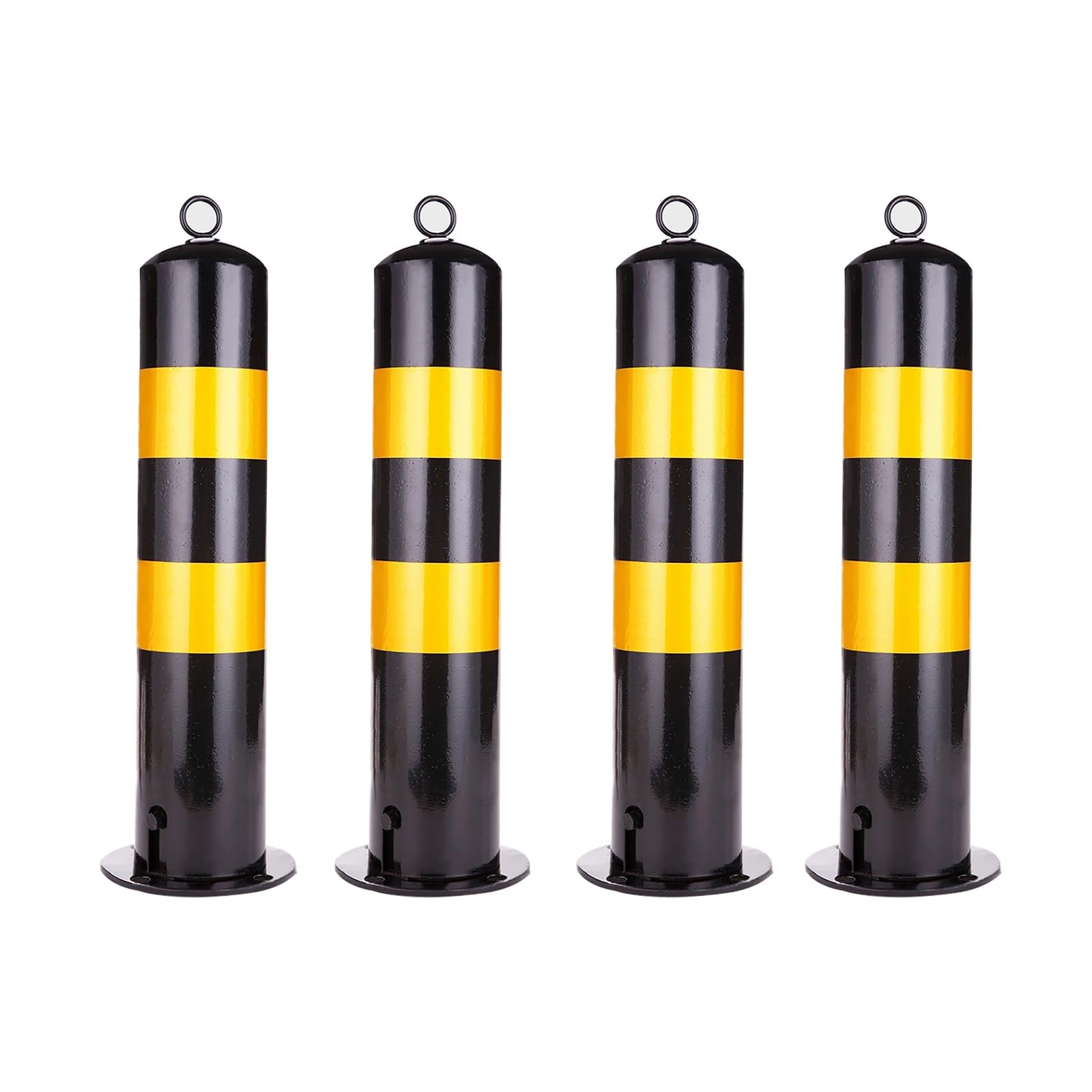 HCZKIUJY Removable Safety Bollard Parking Post - Traffic Control Barrier for Enhanced Driveway Safety (4pcs Yellow)