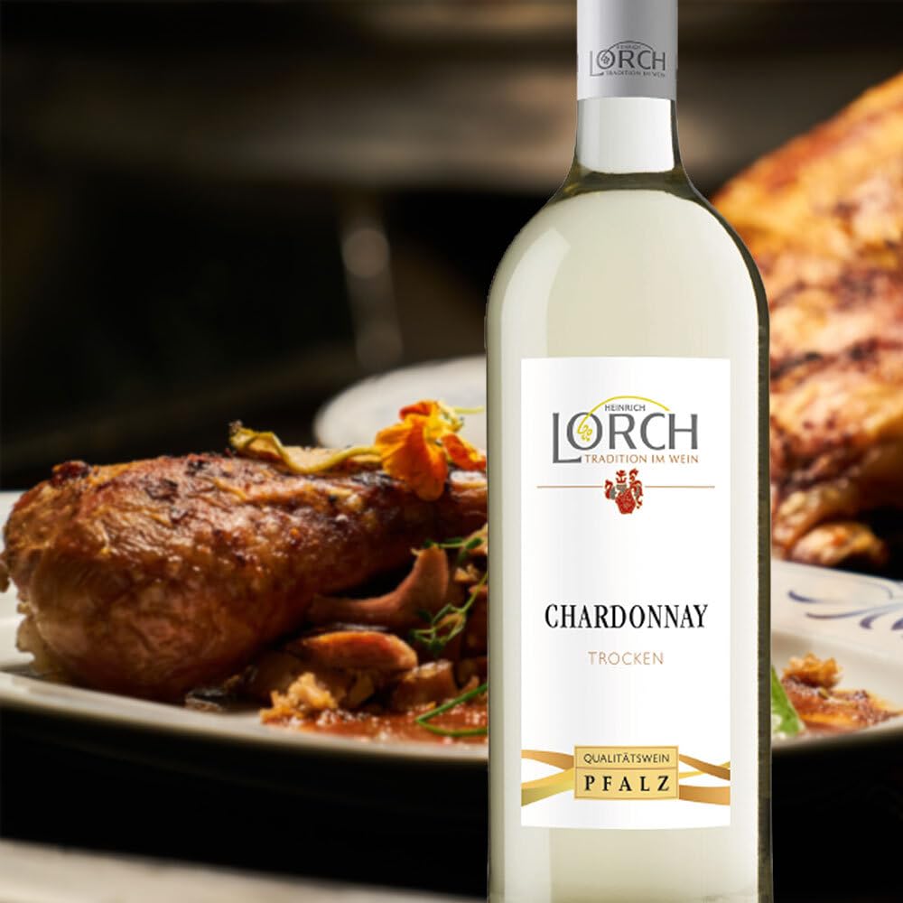 Lorch Chardonnay QbA, trocken, sortenreines Weinpaket + VINOX Winecards (6x1,0l)