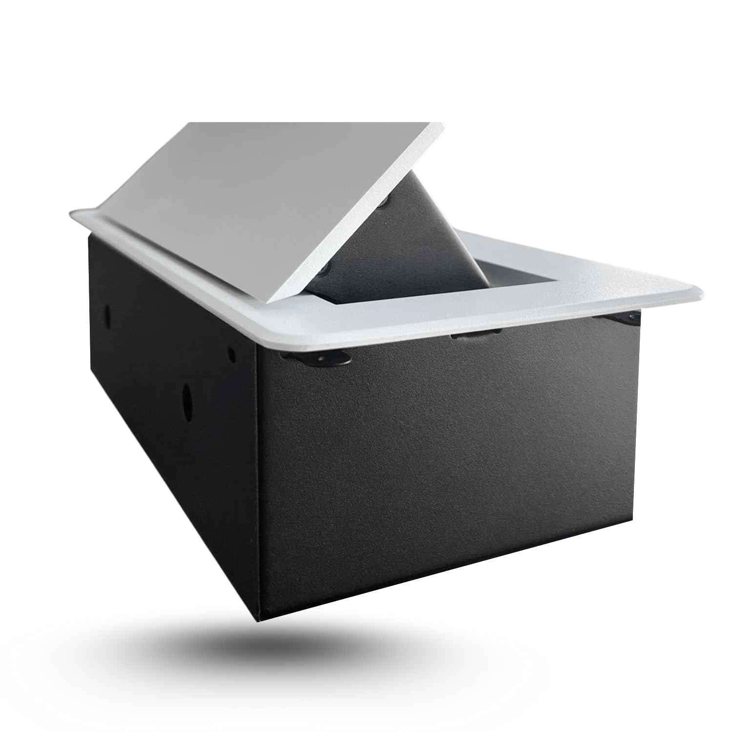 EVOTRADE Multiprise encastrée avec 2 prises SCHUKO + 2 prises USB (A+C), câble de 1,5 m - Pour bureau, salle de réunion, plan de travail - Couleur blanche