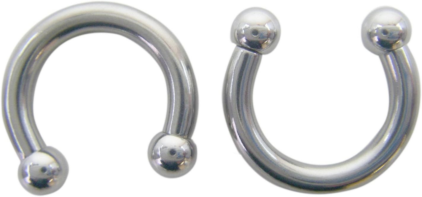 Silver Tone Horseshoe Septum Ring (3 mm, 8 Gauge)