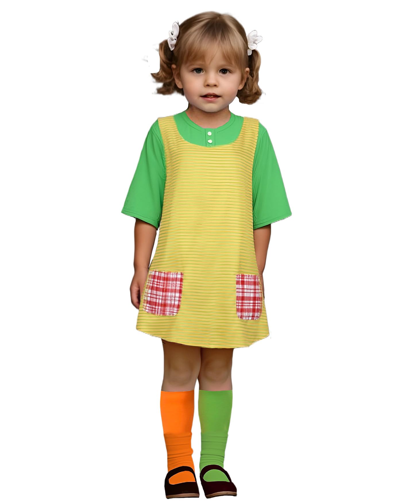 Koongso Pippi Langstrumpf Kostüm-Set für Mädchen