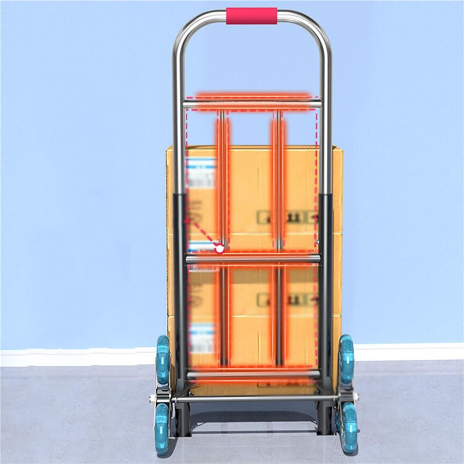 Schwerlast-Klappkarre Treppensteigen for zu Hause mit Rädern, faltbarer Trolley for den Transport Paletten- und Transport auf Rädern