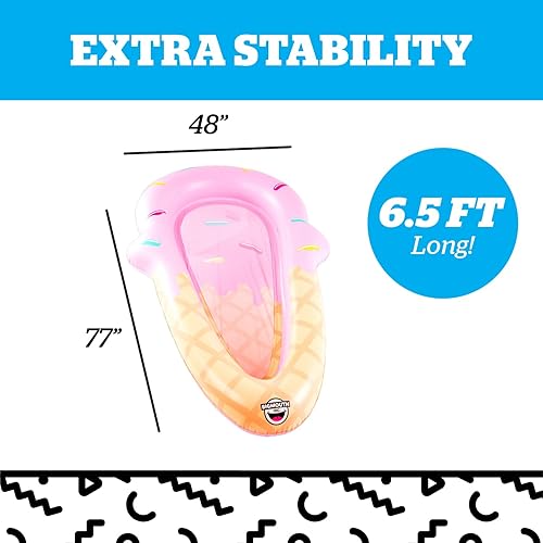Miniatura 3 de BigMouth Inc. Large Funny Inflatable Raft, Guarded Sides & Headrest, 6 ft Long Heavy Duty Pool Float