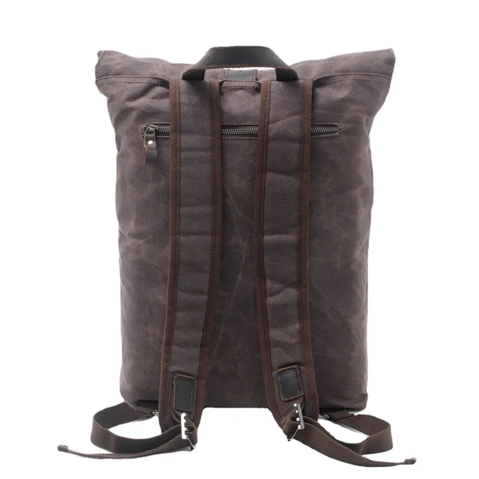 Mochila de lona for hombre, mochila viaje enrollable, impermeable for estudiantes universitarios, for ordenador portátil para Mochila Enrollable(Khaki)