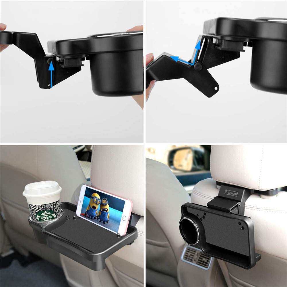 Auto Water Cup Houder Opvouwbaar Ontwerp Auto Achter Drank Rij Opbergdoos Auto Plaat Houder Mobiele Telefoon Houder Drank Lade Organizer