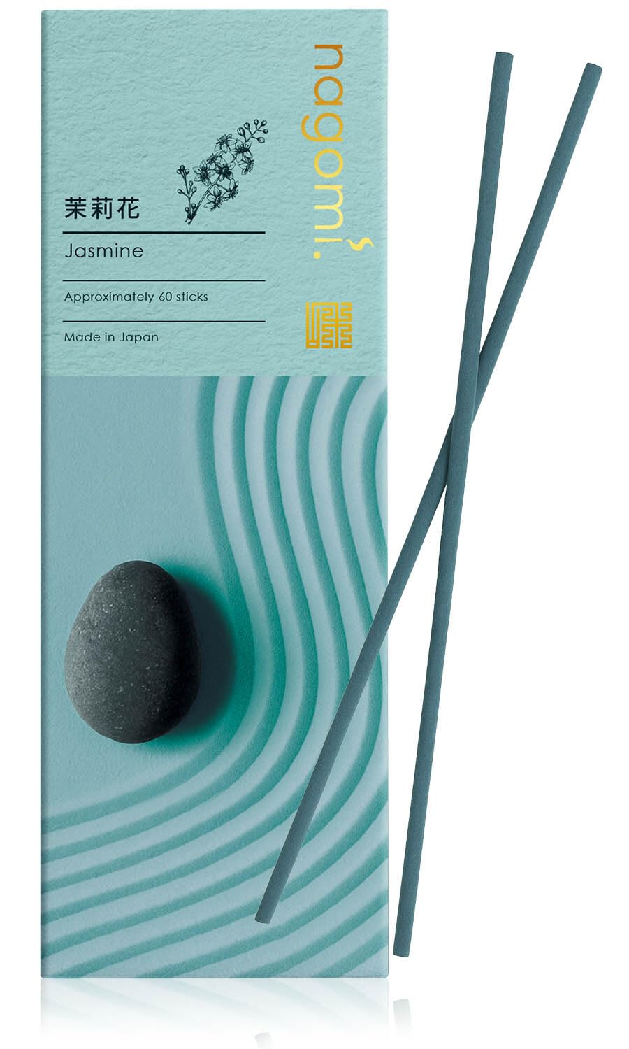 Nagomi. Jasmine Incense Sticks Sandalwood Incense, Agarwood Incense, Agarwood Incense, Agarwood Incense, Purifying, Relaxing, Made in Japan, Incense Stick, No Incense, Temple Scent, Refreshing