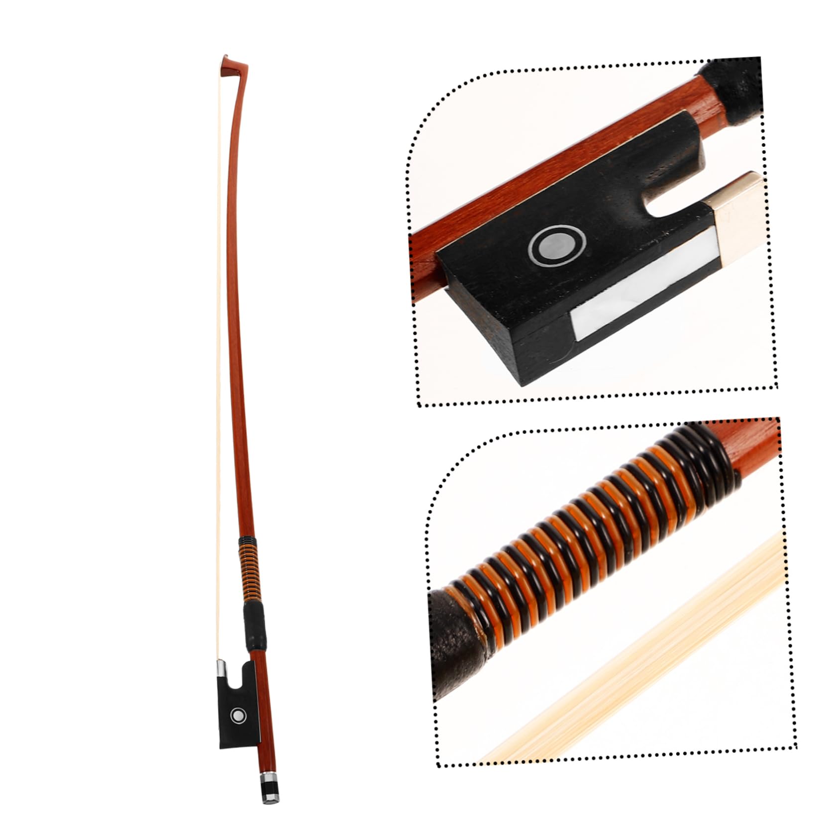 Amazon | Alasum 黒色のバイオリン弓 1/4サイズ 木材馬毛製 初心者上級