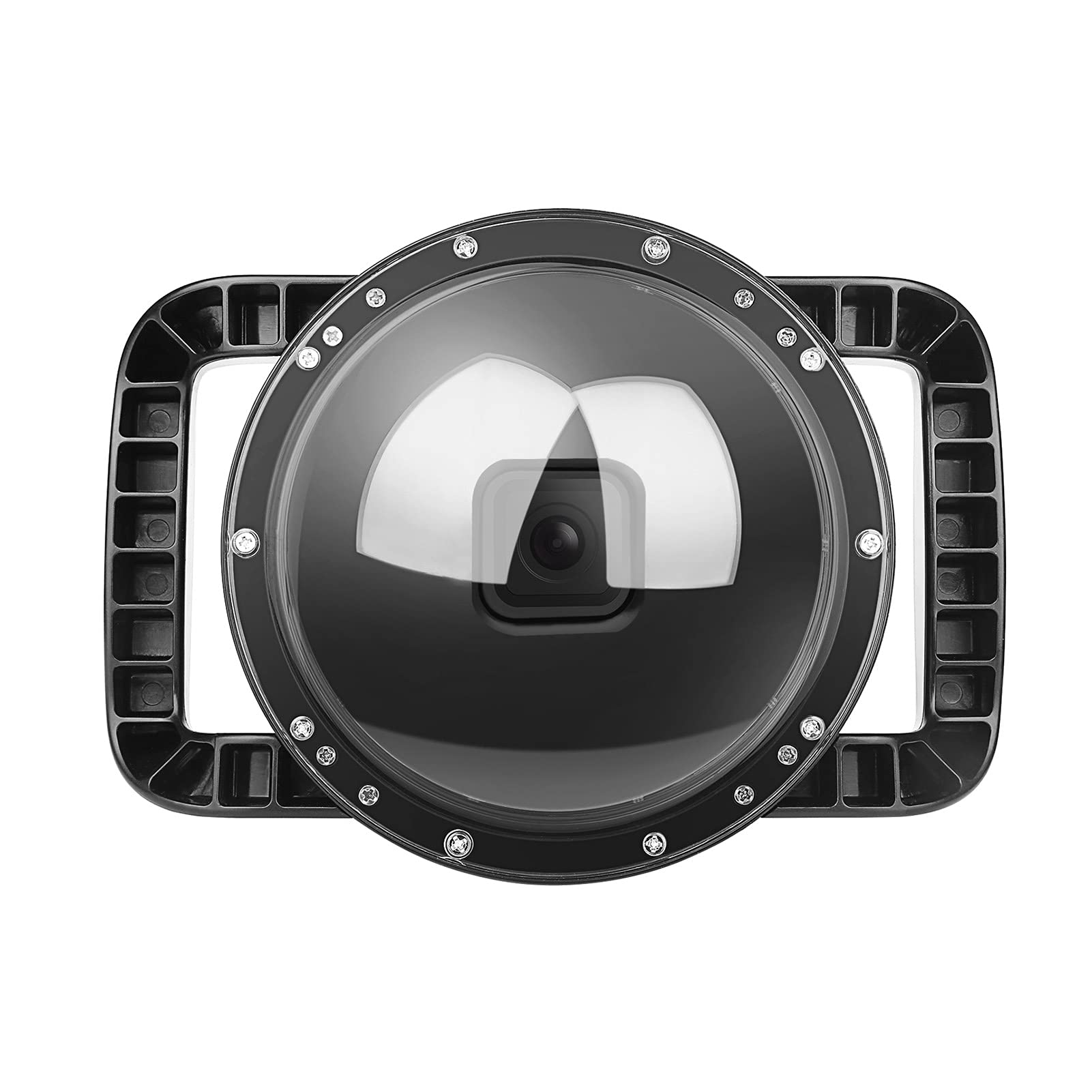 Obiettivo Dome Port per 10 e 9 Nero, Custodia, Accessori per Fotografia Subacquea Grandangolare da 45 m/180°