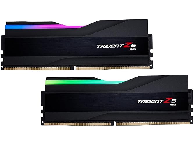 G.SKILL Trident Z5 RGB Series (Intel XMP 3.0) DDR5 RAM 96GB (2x48GB) 6400MT/s CL32-39-39-102 1.35V Desktop Computer Memory UDIMM - Matte Black (F5-6400J3239F48GX2-TZ5RK)