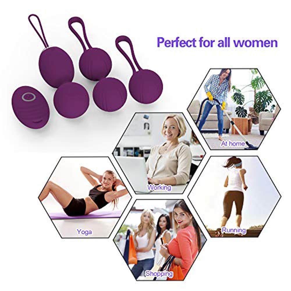 JIELUO 2 in 1 Kegel Exercise Weights & Massage Ball Ben Wa Balls Sets Doctor