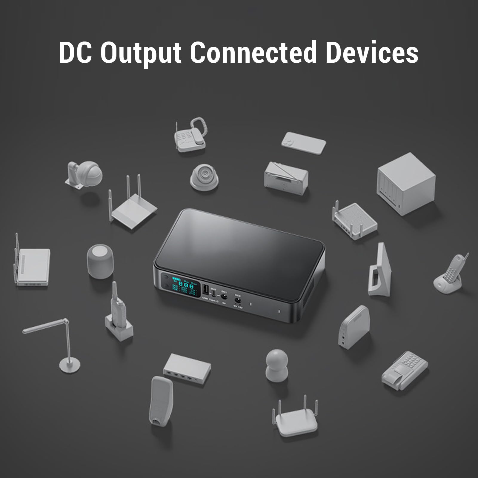 Mini Fuente de Alimentación UPS de 18 000 MAh con BateríA de Respaldo, Salida USB CC de 5 V y 3,6 A, Tipo C, para Enrutador, Módem y Cámara de Seguridad. System de Alimentación
