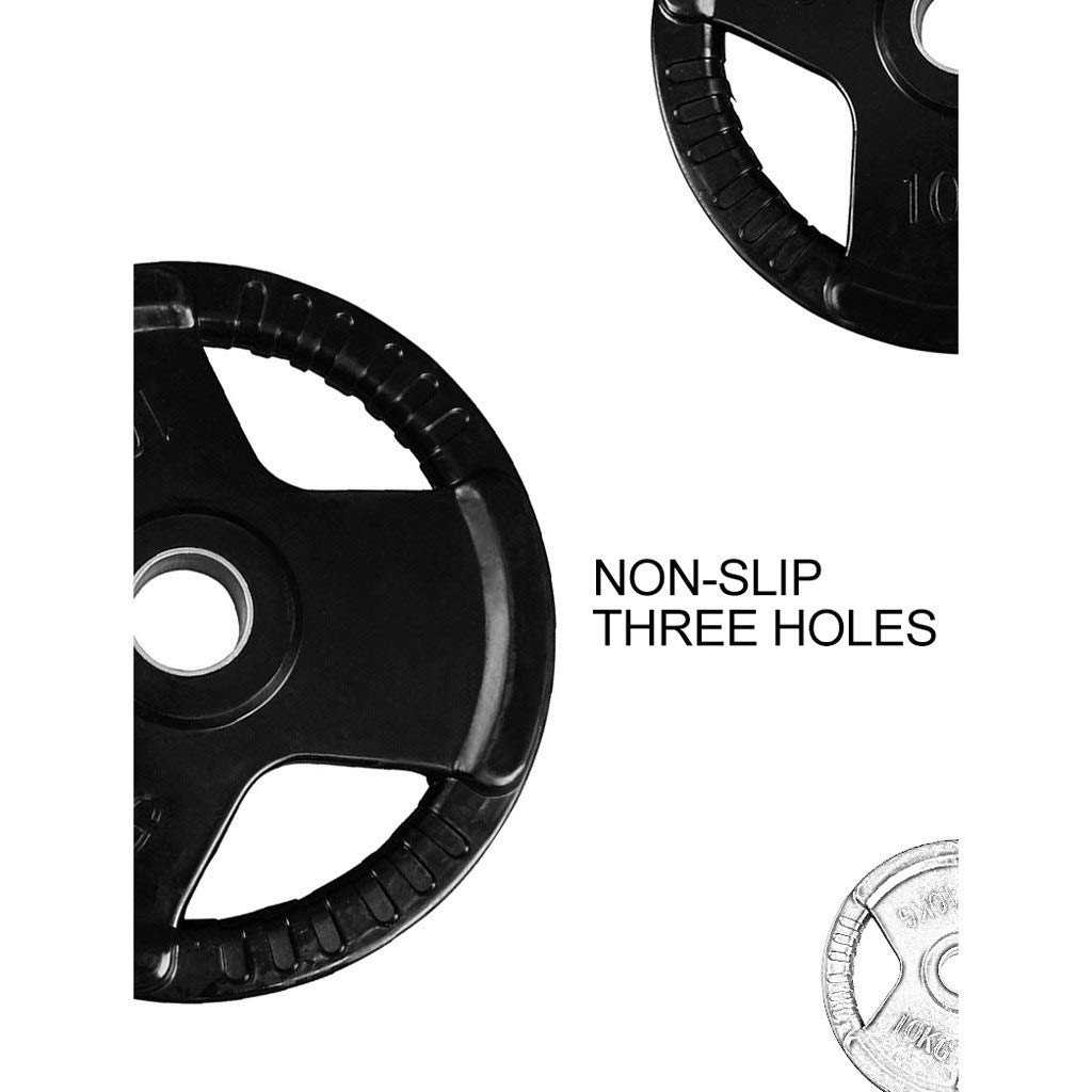 Singolo Bilanciere 2-inch Olimpico Grip Piatto, Nero Bilanciere Dipinto a Mano Gomma Grip casa Contrappeso 5kg, 10kg, 15kg
