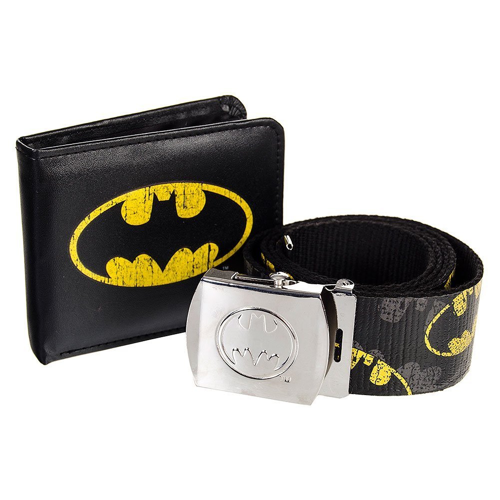 BB Designs Europe Unisex-Adult Dc Comics - Batman Belt & Wallet Set Wallet Black (Black)