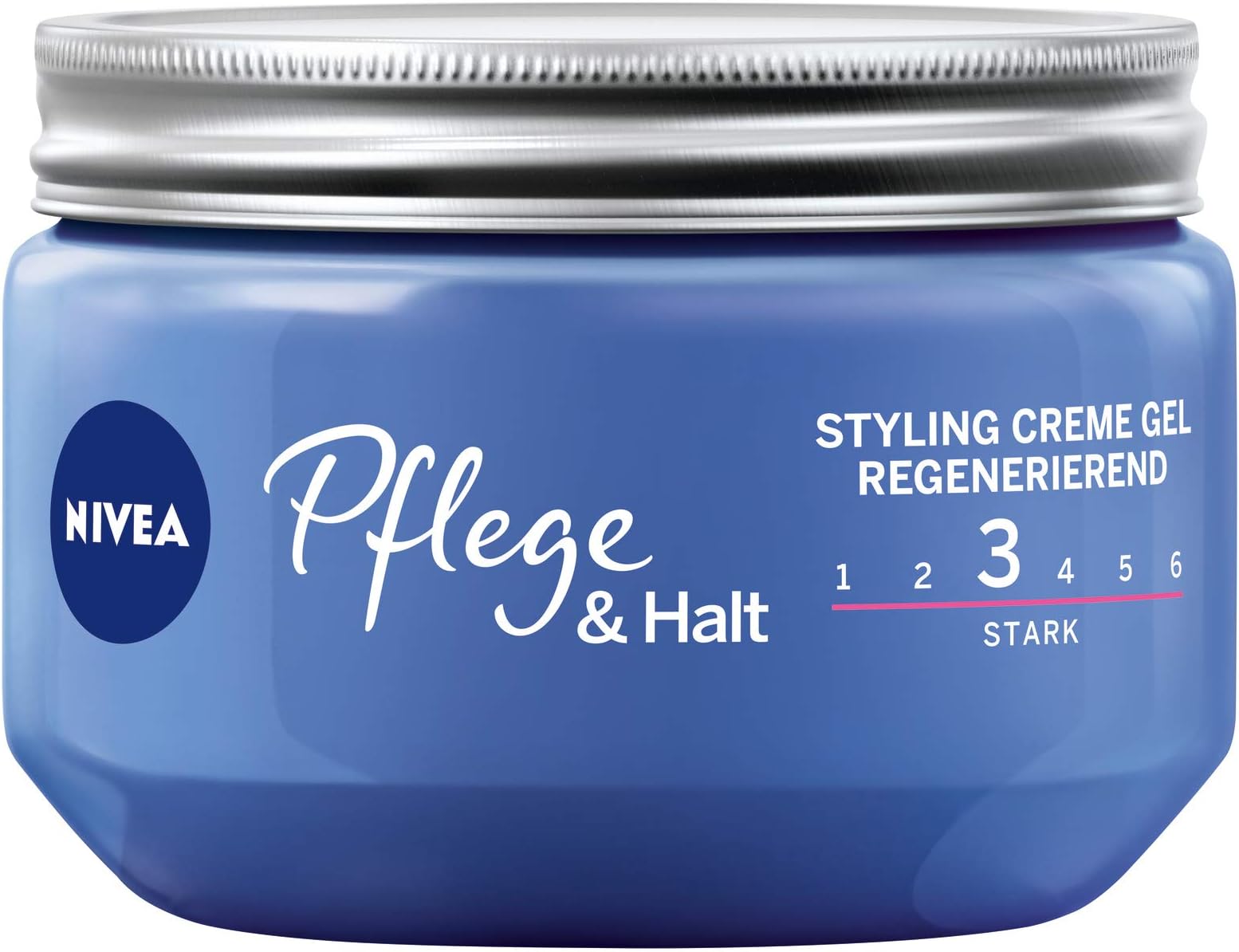 Pack of 1 hair gel, styling cream gel, strong hold, 1 x 150 ml jar, care and hold
