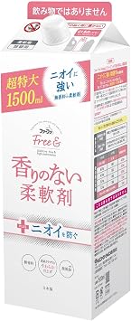 Large Capacity Farfa Free & Free and Fabric Softener, Fragrance-free Refill Eco Pack 1500ml