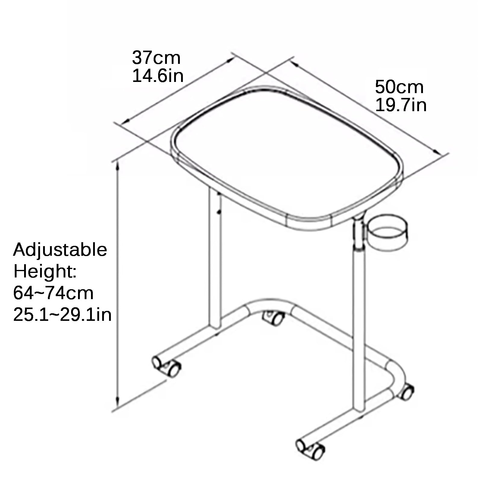 Amazon｜メタルサイドテーブル、90°パネル調整付きモダンエンド