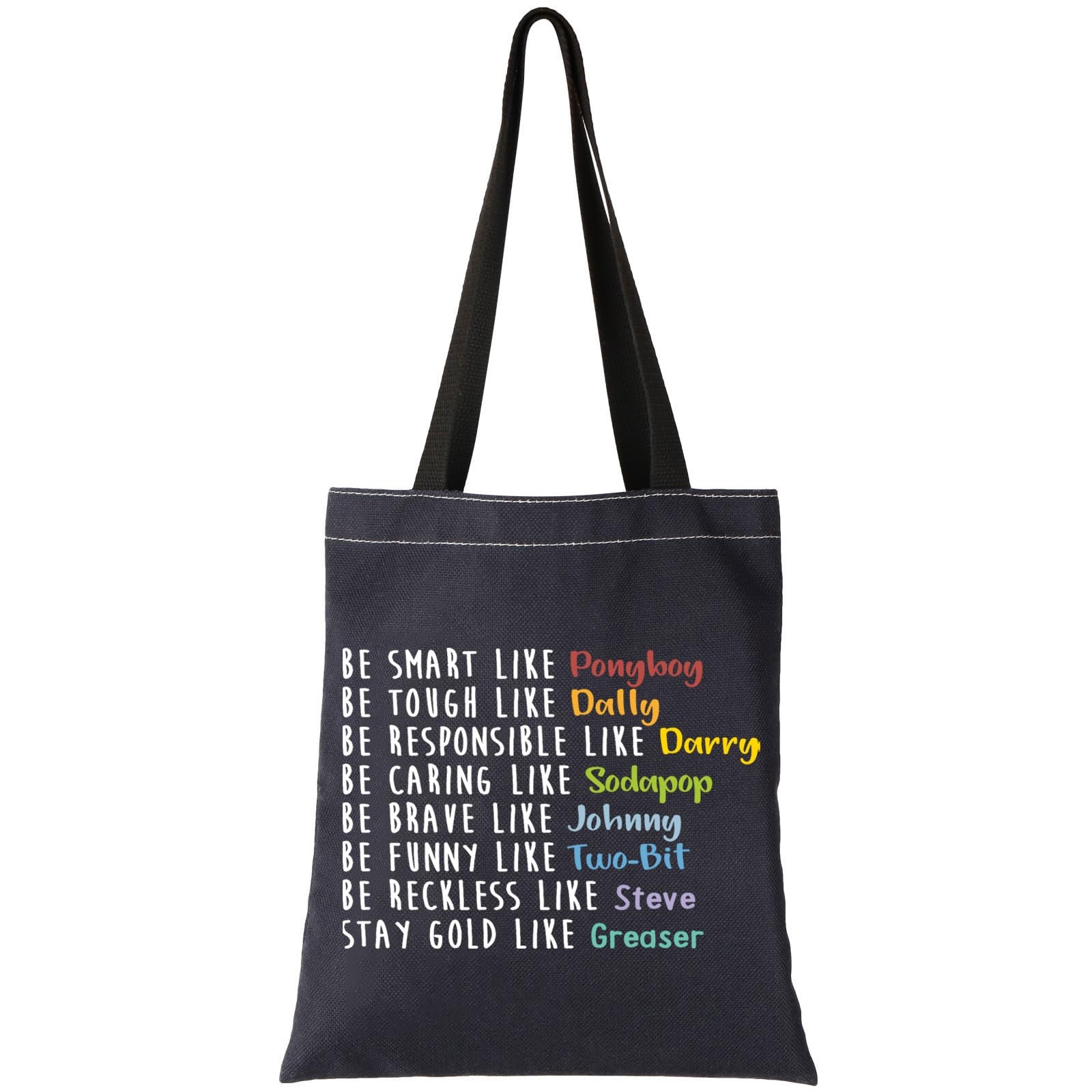 G2TUP Stay Pony Funny TV Show Inspired Shoulder Bag 80s Movie Tote Bag Book Lover Gift (Pony T)