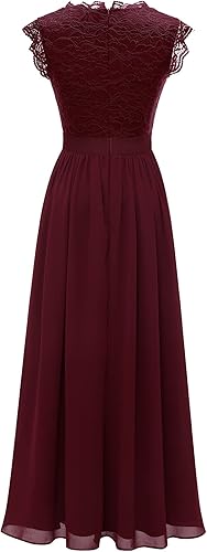 Miniatura 4 de Dressystar - Vestido de dama de honor, sin mangas, con cuello en V, para fiesta de boda