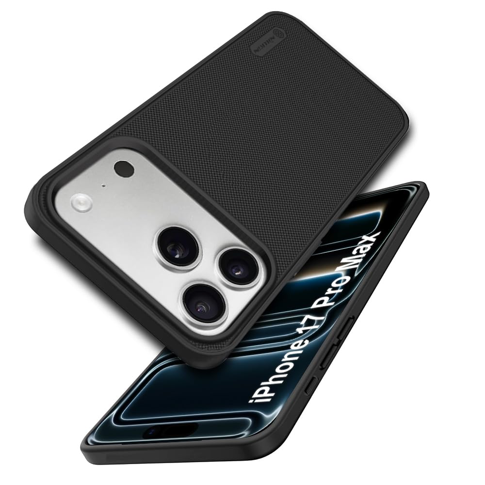 TOUCCH Liquid Silicone Case Cover for iPhone 17 Pro max| Shock Proof Design & 360 Degree Protection| Premium Soft Black Cover for iPhone 17 Pro max | Silicone Sand Blast – Black