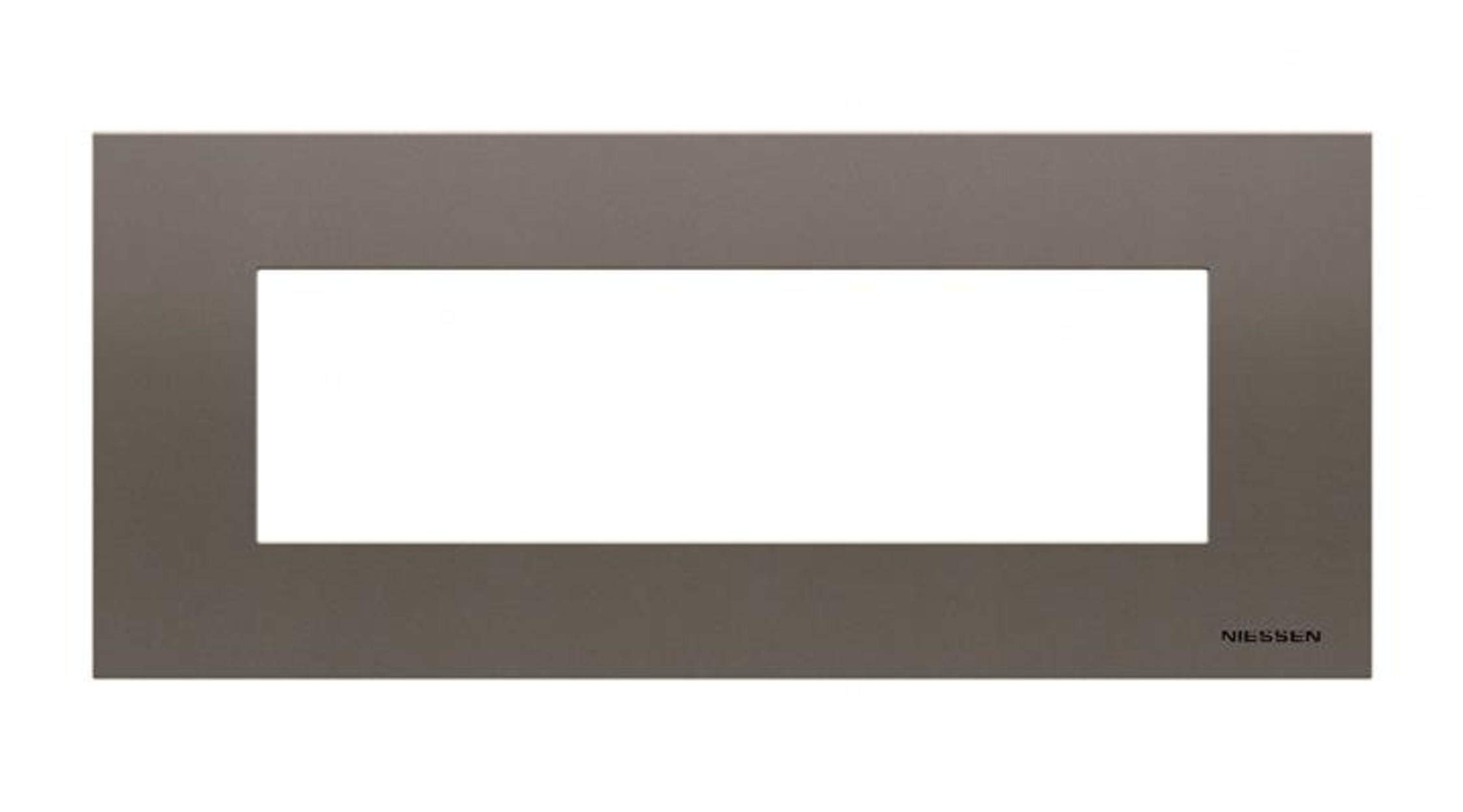 Cadre 7 modules Niessen anthracite pour regrouper prises et interrupteurs muraux