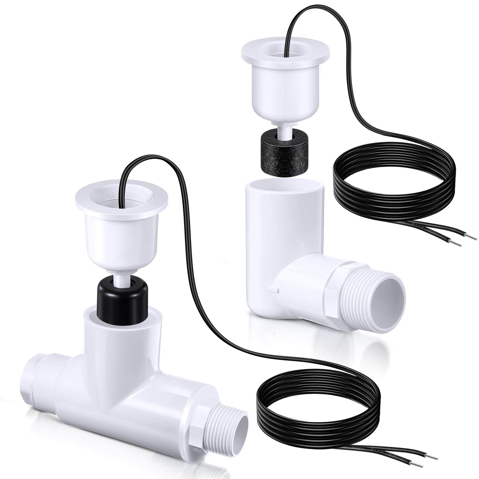 Gulfmew 2 Pack AC Float Switch, SS1 Float Switch and SS2 Kit