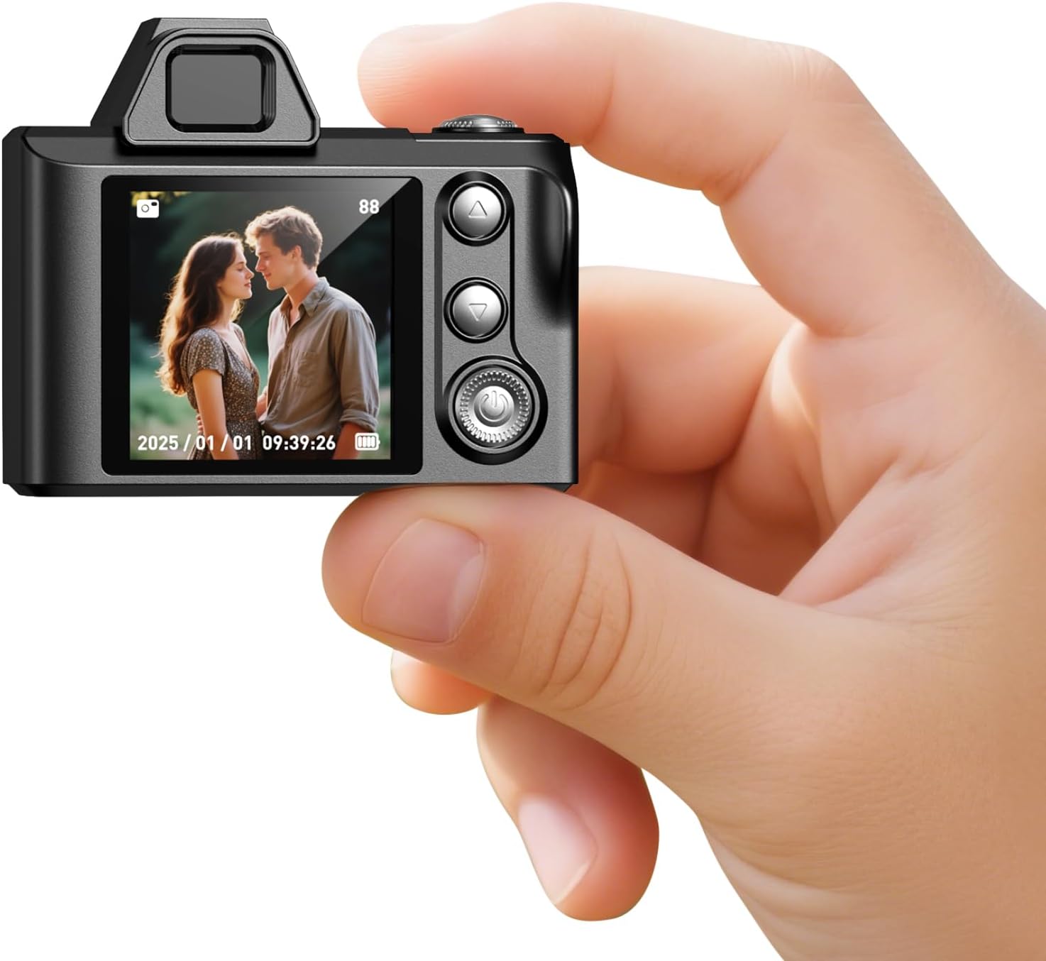Mini Keychain Camera -Maxmango 1080P HD Video Tiny Retro Digital Camera with 64GB SD Card, 1.3’’ HD Screen Portable Small Camera for Travel Study Recording