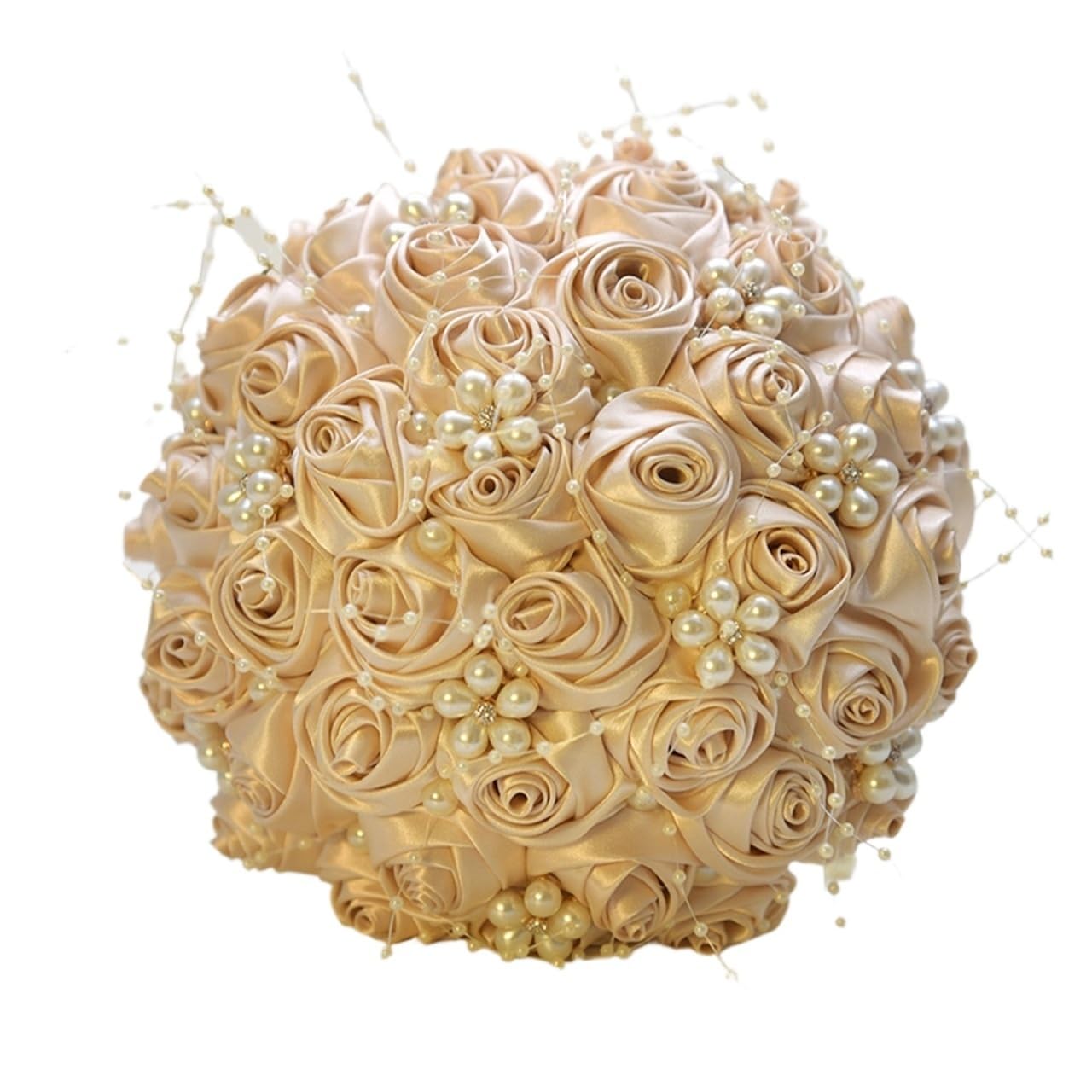 1 sztuk cyrkonie gospodarstwa kwiaty kwiaty ślubne bukiety ślubne Ivory wstążka broszka bukiet Cheerfully(F-F1,20CM)