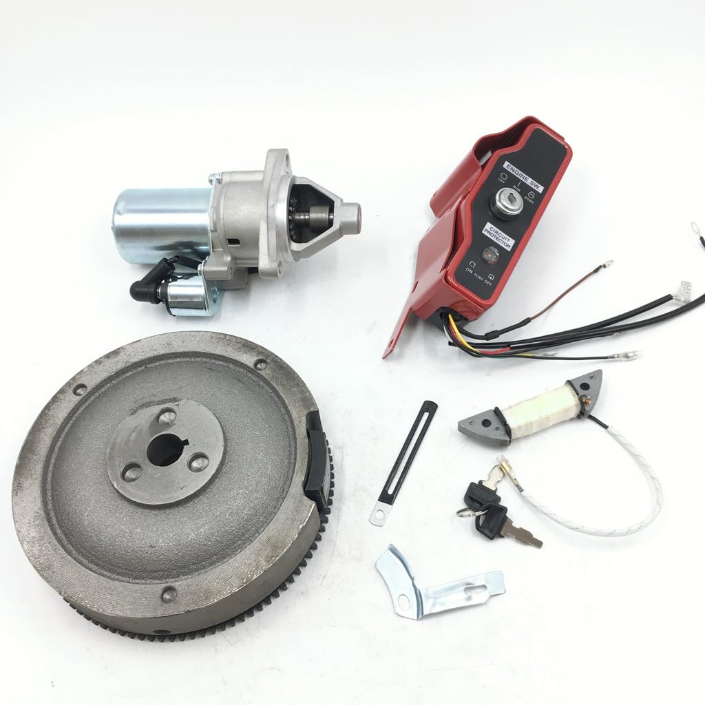 Vliegwiel elektrische start kit GX390, ontstekingsschakelaar starter starter, ontstekingsschakelaar starter starter, elektrische startkit voor Honda GX340 11HP