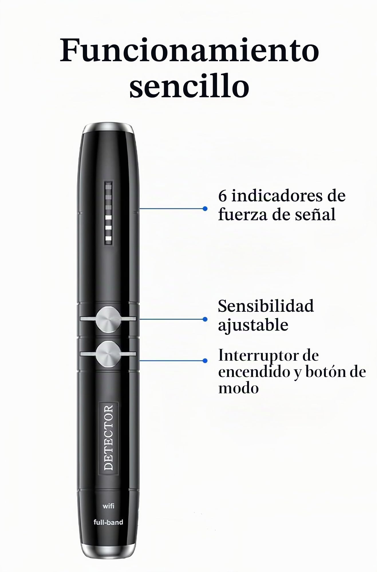 2 Pack Cámara Oculta Detector Anti Spy Bug Señal Inalámbrica Dispositivo Protector de Privacidad Scan Tracker Finder Dispositivo de Detección de la Pluma para el Coche Oficina Casa de Viajes