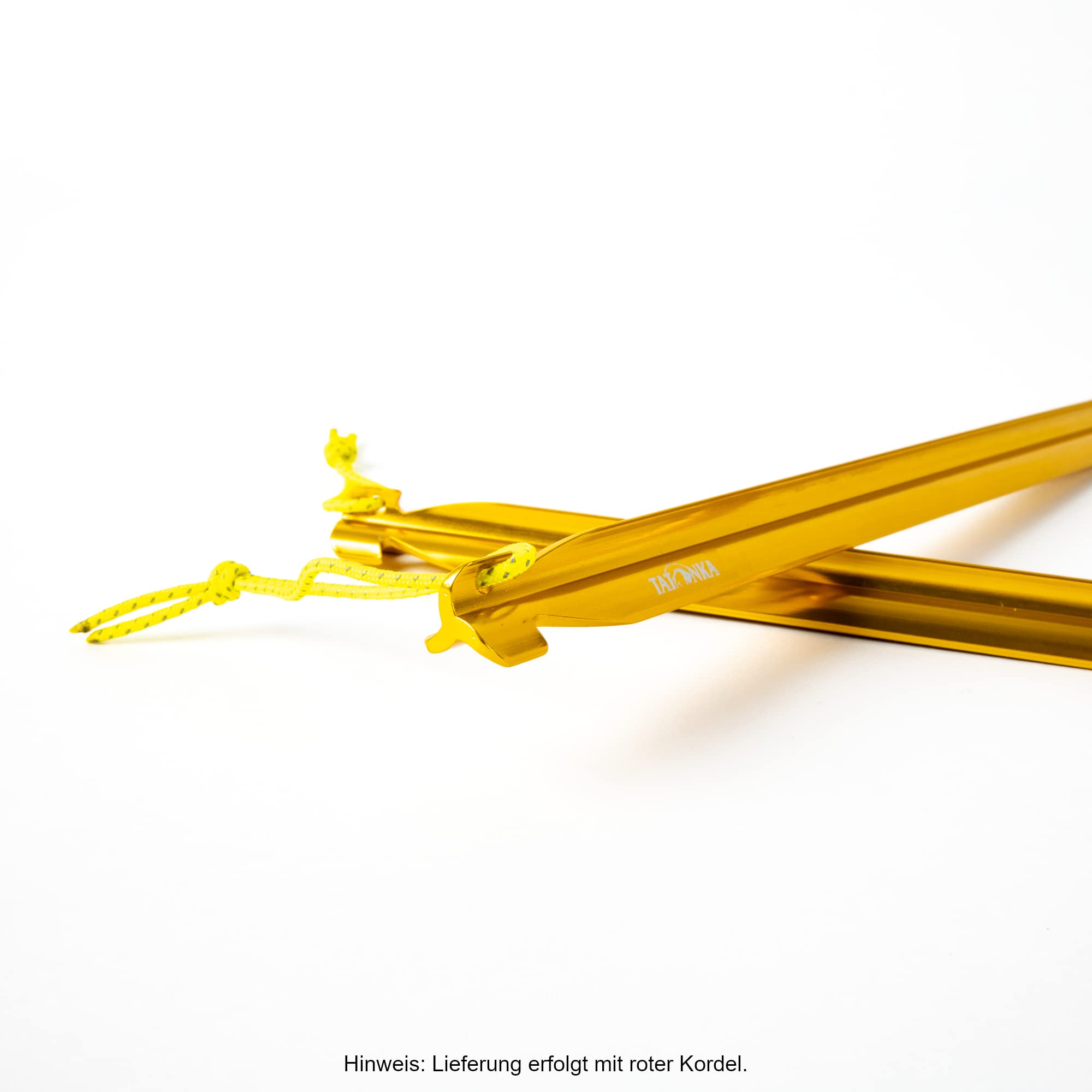 Tatonka Zelthering/Tent Peg Pro 25cm (6 Stück) - Leichte Zeltheringe aus Aluminium und mit Y-Profil - 25 cm lang und in gut sichtbarem Gold - Im 6er-Pack