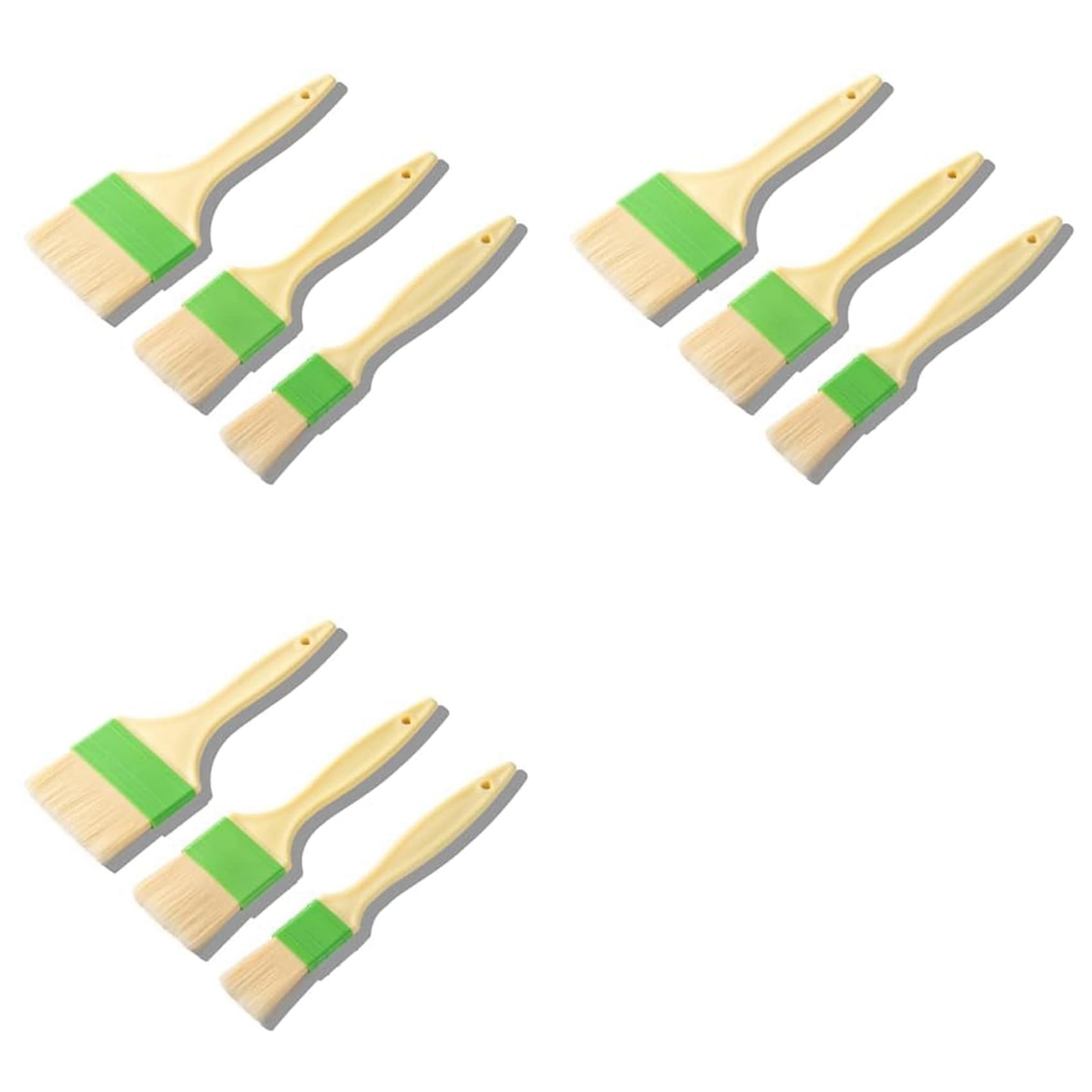 Hndhbfgrt 9Pcs Basting Pastry Brush, Cooking Brush Set,Grill Brush, Food Brush for Baking, Perfect for Marinade, Sauce, BBQ Brushe