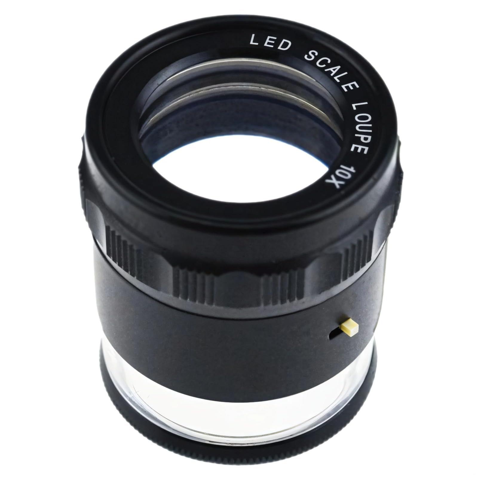 Loupe LED grossissante x10, mesure détaillée