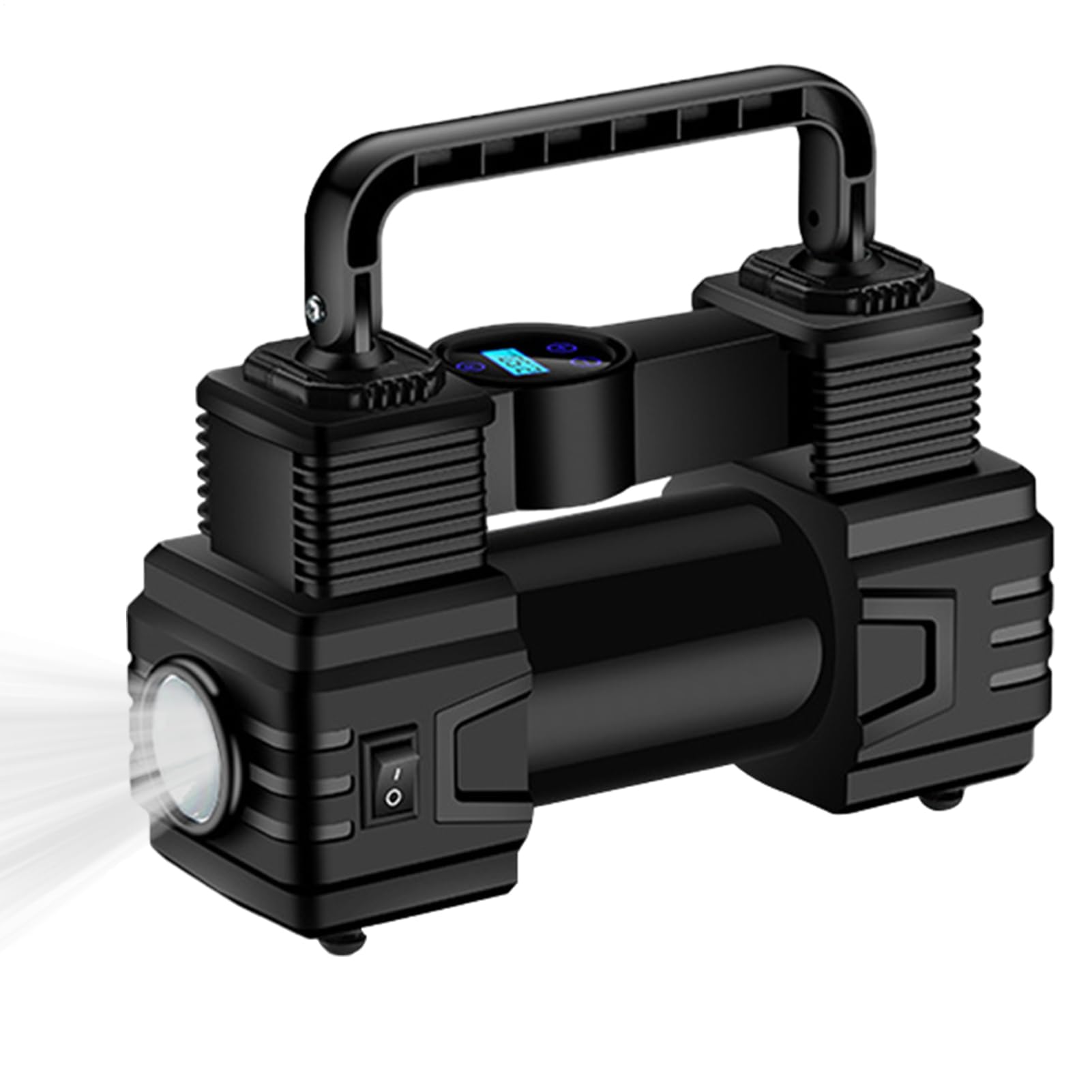 Compressore d'aria portatile, portatile, pompa ad aria digitale elettrica, per auto, moto, auto, camion, strada, materasso da uomo
