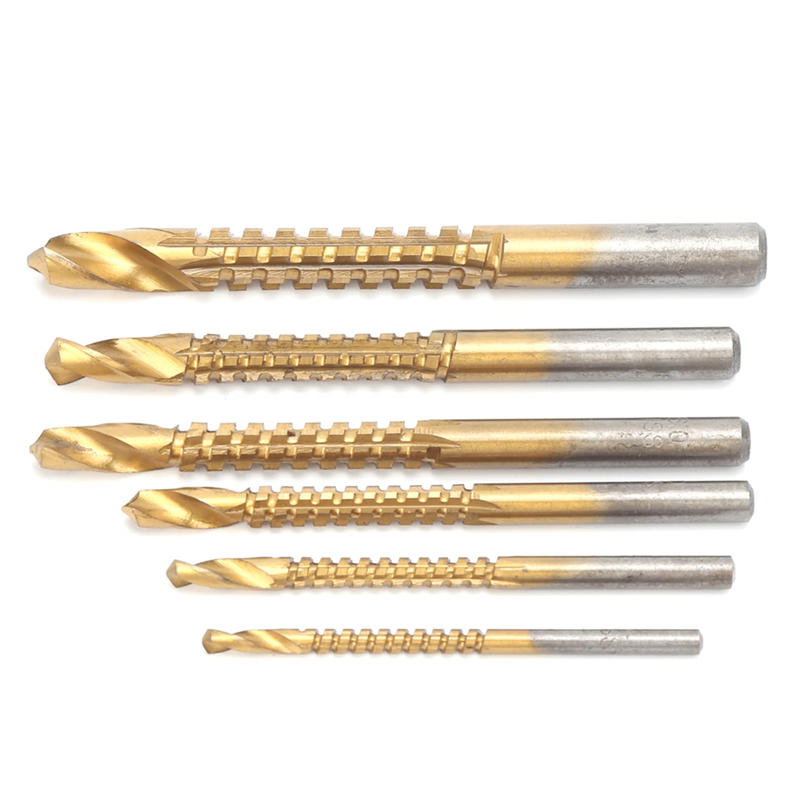 Twist Drill Bit, 6Pcs Corrosion Resistance Hand Electric Drill Bit Multi‑Purpose Drill Bit High Toughness for Plastic Board Hole Opening for Multi-plate