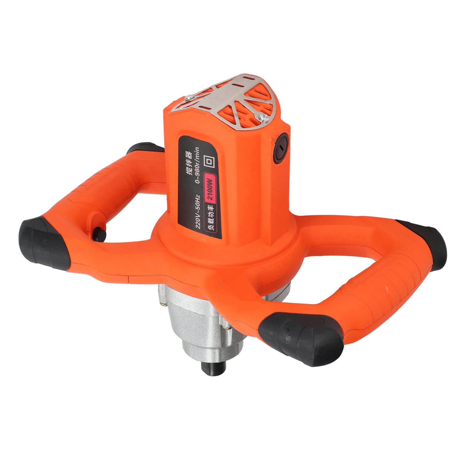 Trapano Miscelatore per Vernici, Applicazione Ampia Connessione a Vite Betoniera Elettrica 0 980 Giri/Min Design Ergonomico 6 Velocità Regolabili per Cartongesso (Spina UE 220V)