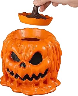 Knowlife Pumpkin Biscuit Jar, Pumpkin Organiser Container for Sweets, Decorative Storage Jar, Autumn Table Decoration for Party Tables and Home Accessories