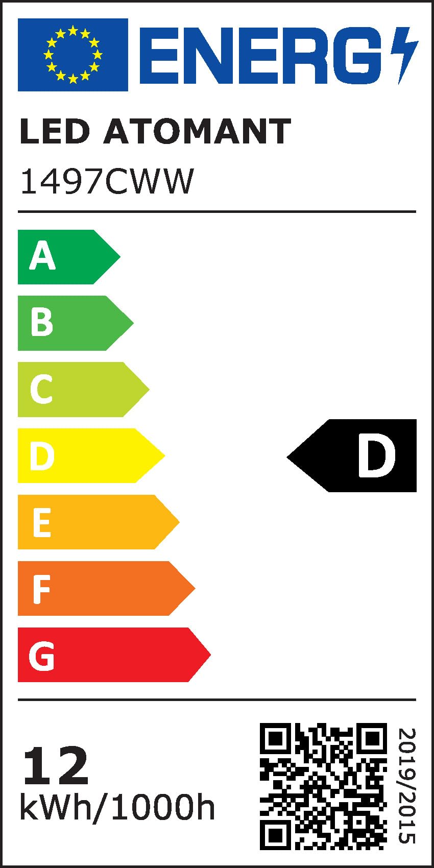 LED ATOMANT Pack 5x Rollo de 5 metros de Tira de Luz LED Directa a 220v, 12W/m, Color Blanco Calido (3000K), Impermeable (IP65), Corte cada 10cm