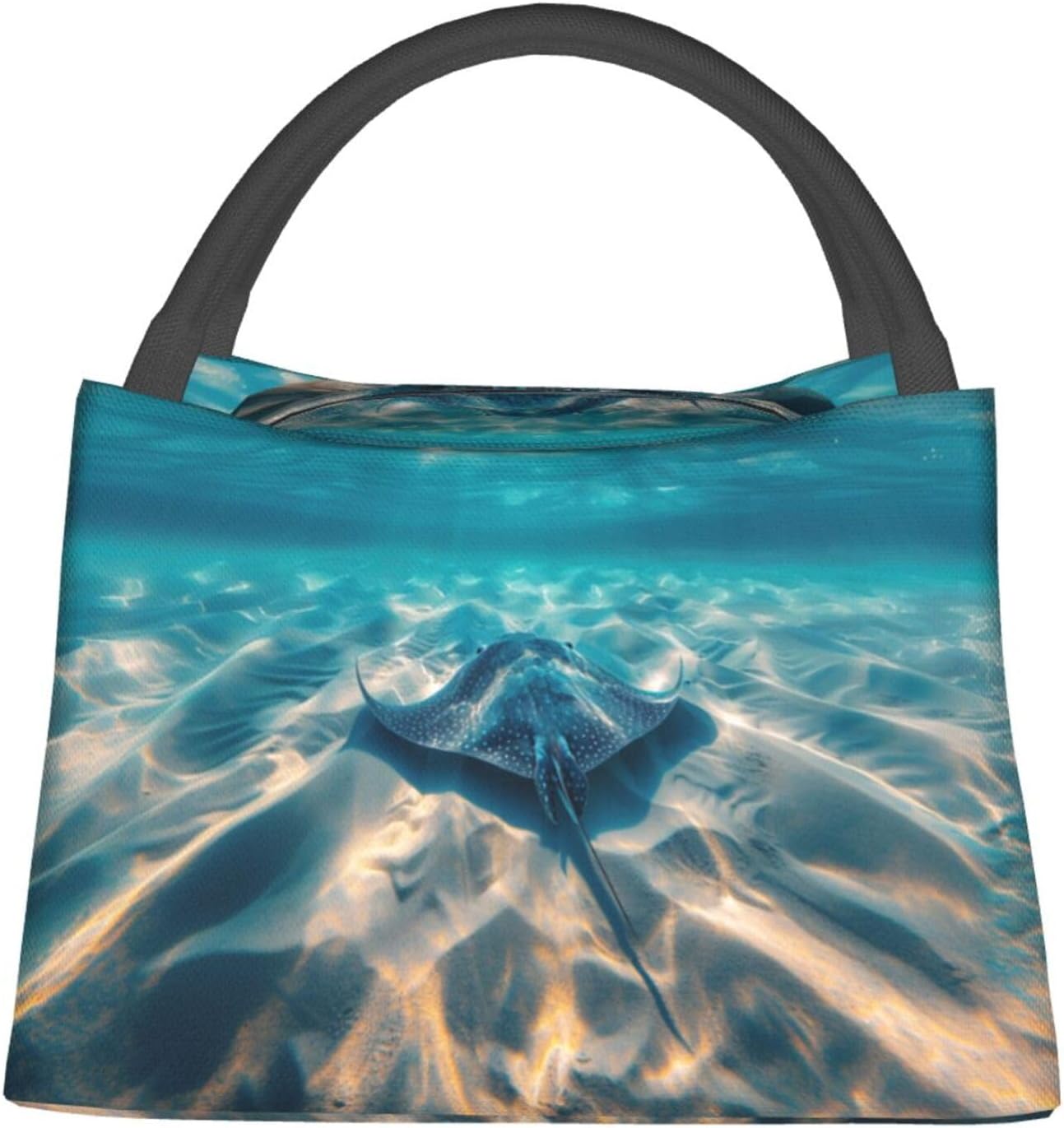 Lunch Bag for Women, Ocean Stingray Insulated Lunch Box for Kids Girls, Reusable Lunch Bag for Office, Work, Picnic, Travel, School