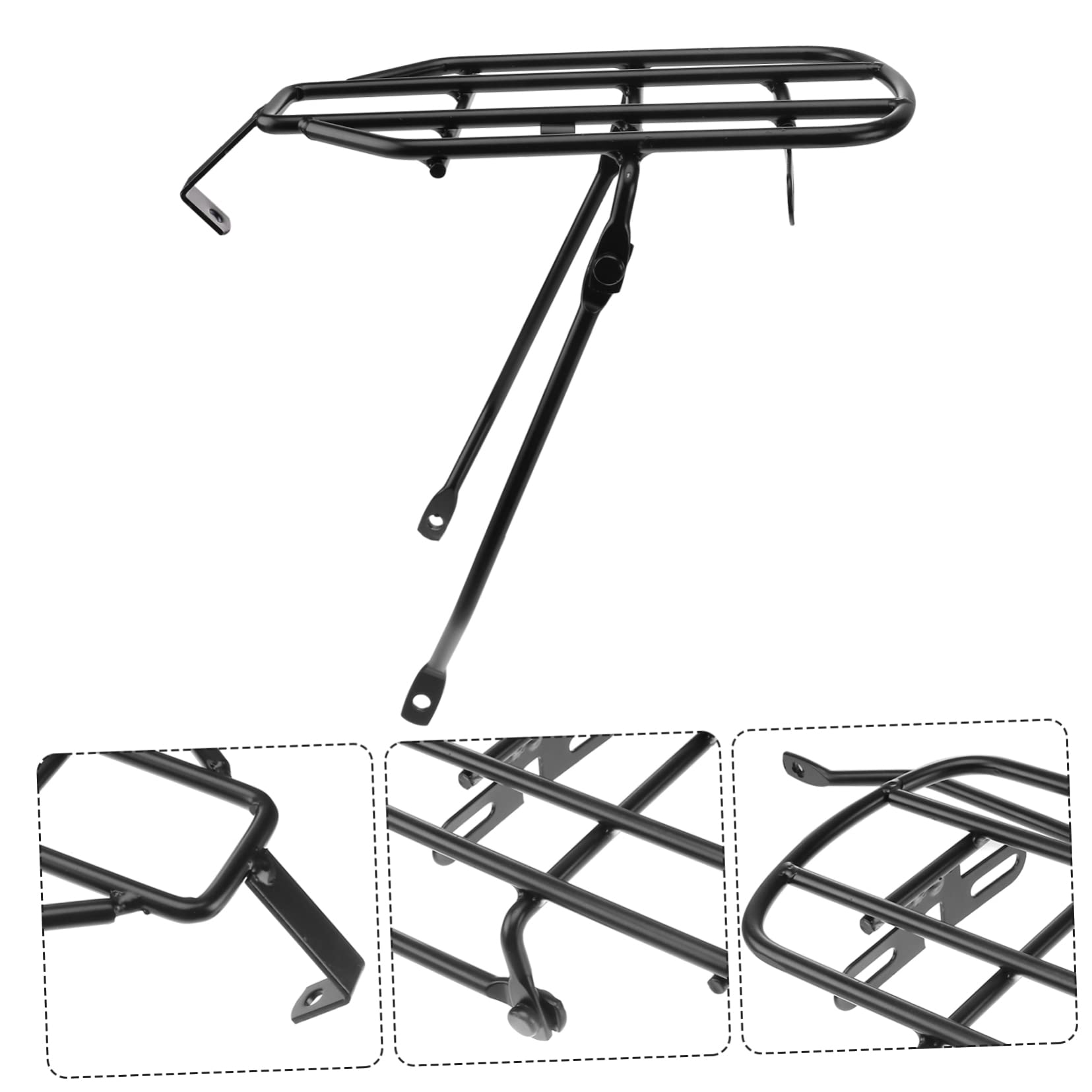 MUSISALY Durable Folding Bike Cargo Rack Back Stand for Outdoor Use Lightweight Bike Rear Shelf for Road Mountain Bikes for Luggage Baskets Easy Installation