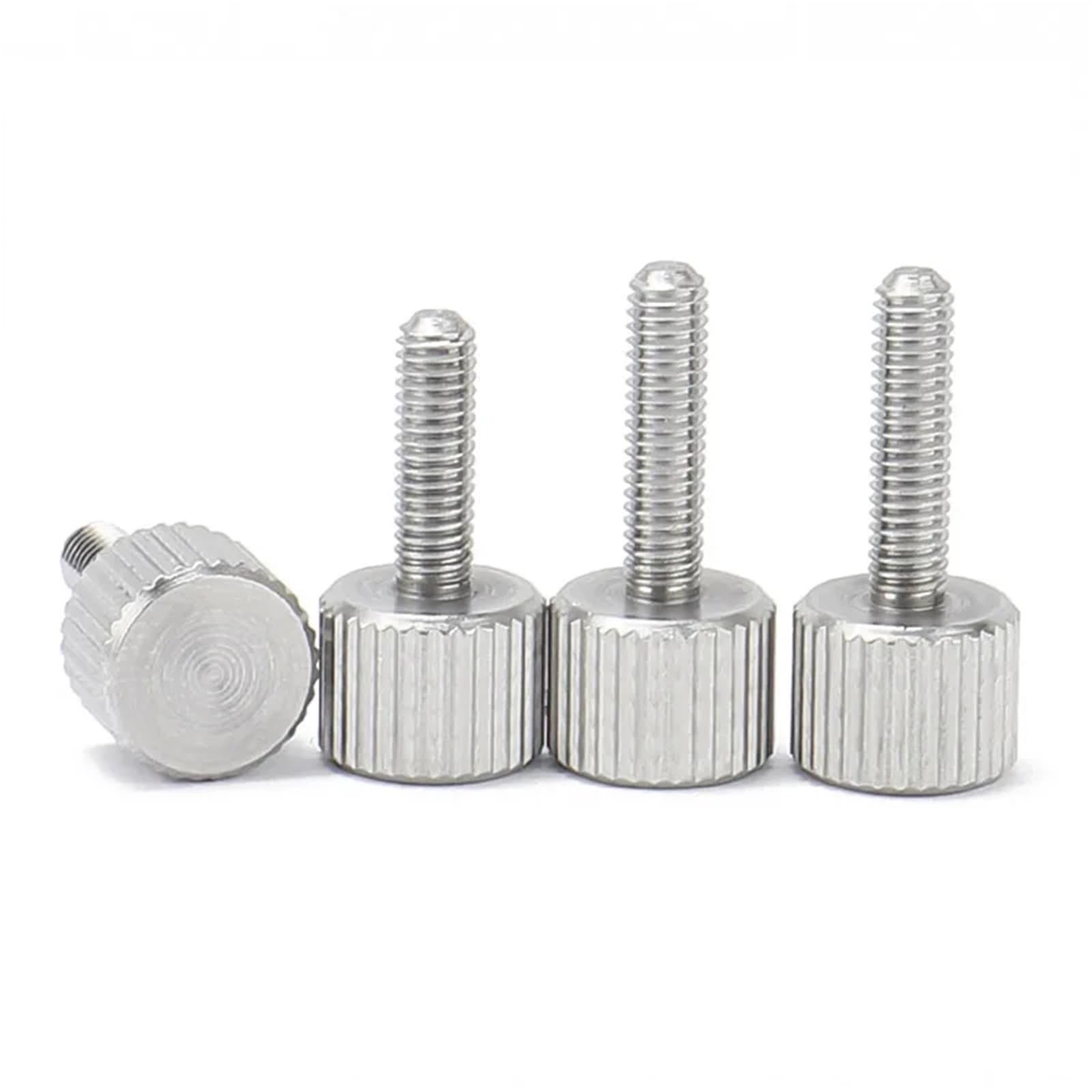 WEKONUMEX Knurled Thumb Screws, Knurled Thumb Screws 304 Stainless Steel Flat Type Metric Multiple Sizes(M5x12mm 5pcs)