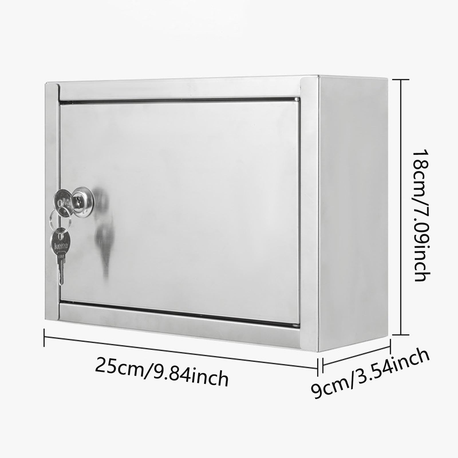 Caja de Leche Montada en Pared para Entrega de Leche Fresca Caja con de Acero Inoxidable Caja Decorativa para Pared Caja Ligera y